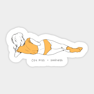 Cat piss + sadness Sticker